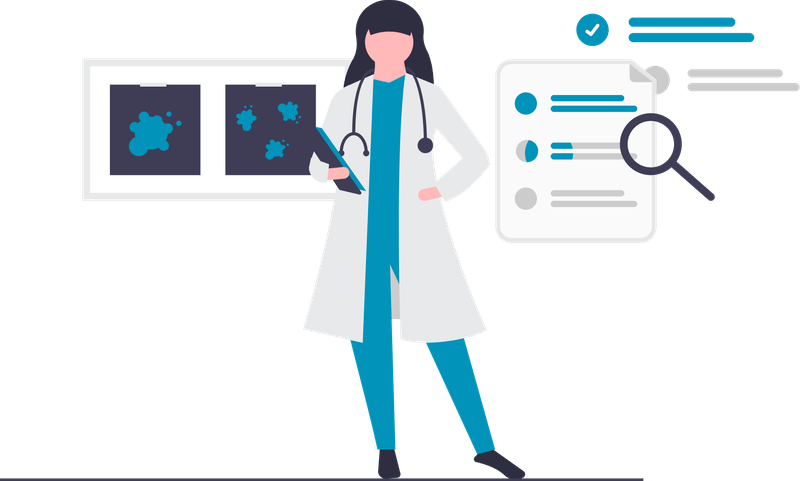 Physician reviewing patient documentation